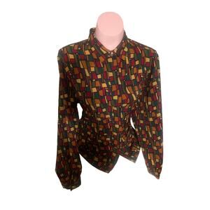 Vintage Koret Geometric Blouse